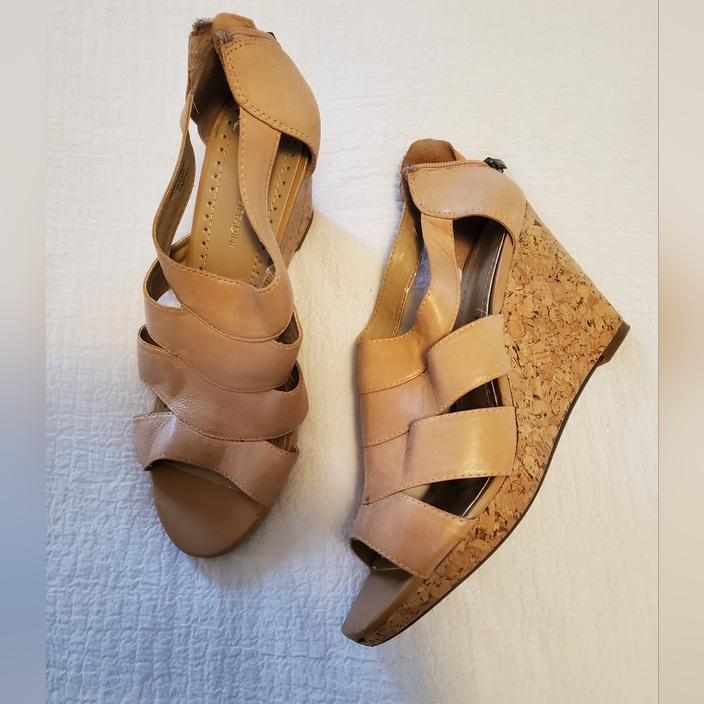 Tan Wedge Sandals